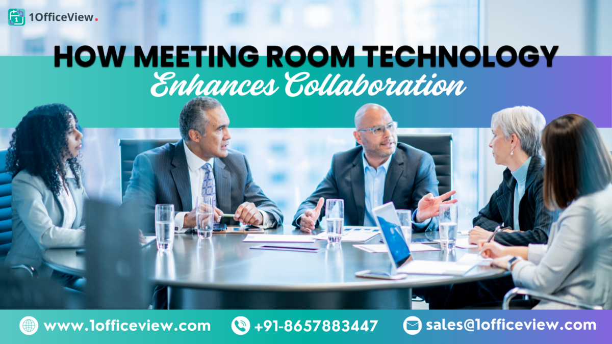 Team collaborating in a smart meeting room equipped with modern meeting room technology