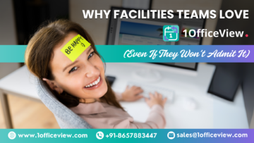 Facilities management team using a digital dashboard to manage office resources