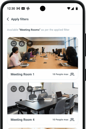 1OfficeView Meeting Room Management Dashboard